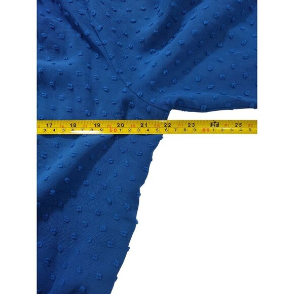 Btfbm Blue Swiss Dot Long Sleeve Ruffle Tiered Mini Dress XL Womens, NWT. - Picture 7 of 8